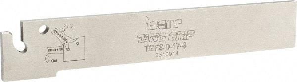 Iscar - 0.6772" Blade Height, 0.098" Blade Width, 4.331" OAL, Neutral Cut, Single End Indexable Cut-Off Blade - TGFS Blade, Tang-Grip Series - Eagle Tool & Supply