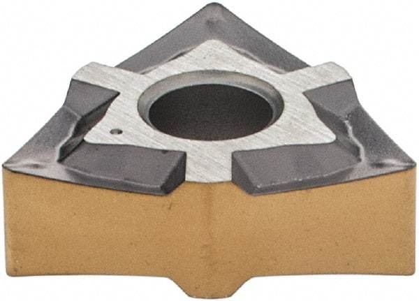 Iscar - WNMG3-1 PP Grade IC807 Carbide Turning Insert - TiAlN/TiN Finish, 80° Trigon, 3/8" Inscr Circle, 5/32" Thick, 1/64" Corner Radius - Eagle Tool & Supply
