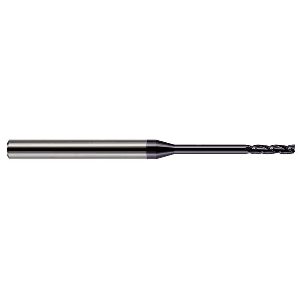 Square End Mill: 5/64'' Dia, 13/32'' LOC, 1/8'' Shank Dia, 2-1/2'' OAL, 4 Flutes, Solid Carbide Single End, AlTiN Finish, 30 ° Helix, Centercutting, RH Cut, RH Flute