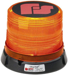 Federal Signal Emergency - Class I Candelas, 95, 120 & 60 FPM, Permanent 1" Pipe Mount Emergency LED Beacon Light Assembly - Powered by 12 to 24 Volts, Amber - Eagle Tool & Supply