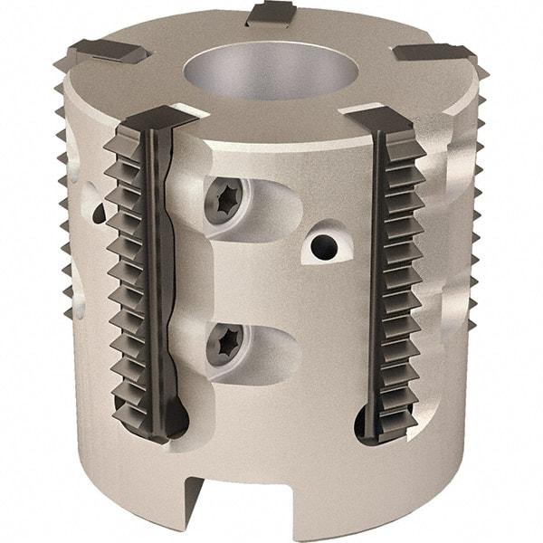 Vargus - 2.323" Cut Diam, 7.874" Max Depth of Cut, 1" Arbor Hole Diam, Internal/External Indexable Thread Mill - Insert Style 25S, 9 Inserts, Toolholder Style RTMC-D, 1.58" OAL - Eagle Tool & Supply