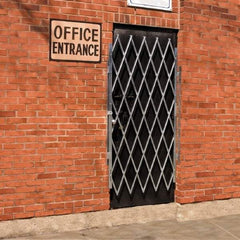 Illinois Engineered Products - 33" High Door Gate - Galvanized Steel, Silver - Eagle Tool & Supply