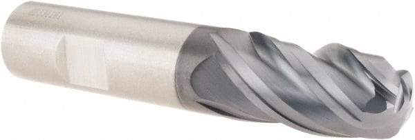 SGS - 3/4" Diam, 1-1/2" LOC, 4 Flute Solid Carbide Ball End Mill - AlTiN Finish, Single End, 4" OAL, 3/4" Shank Diam, Spiral Flute - Eagle Tool & Supply