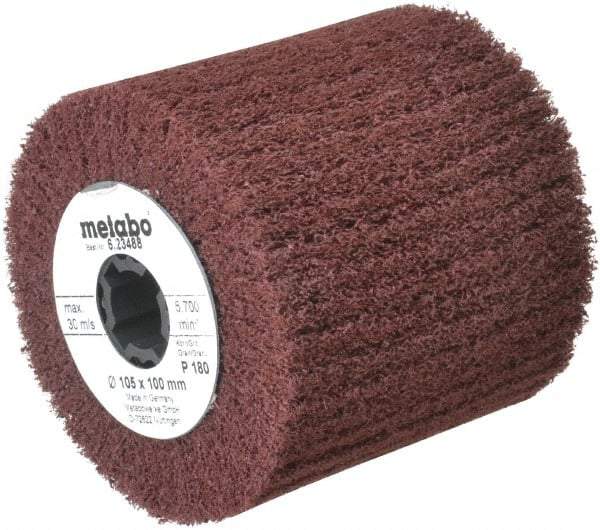 Metabo - 4" Diam, 180 Grit Aluminum Oxide Unmounted Flap Wheel - 4" Hole, 4" Wide, Nonwoven, Coarse Grade - Eagle Tool & Supply