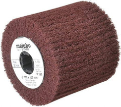 Metabo - 4" Diam, 180 Grit Aluminum Oxide Unmounted Flap Wheel - 4" Hole, 4" Wide, Nonwoven, Coarse Grade - Eagle Tool & Supply