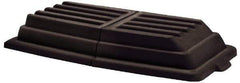 Rubbermaid - 61" Long x 31-3/4" Wide x 8-3/4" High, Black Polyethylene Hinged Lid - Use with Dome Lid Fits 3/4 Cu. Yd. - Eagle Tool & Supply