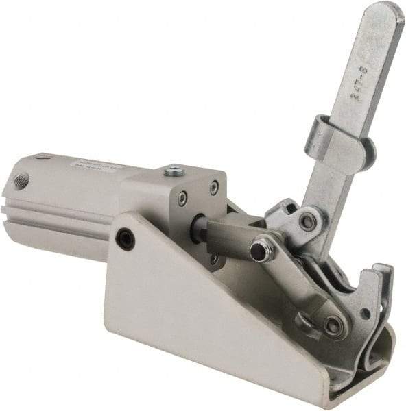 De-Sta-Co - 1,000 Lb Inner Hold Capacity, Horiz Mount, Air Power Hold-Down Toggle Clamp - 1/4 NPT Port, 145 Max psi, 94° Bar Opening, 57.15mm Height Under Bar - Eagle Tool & Supply