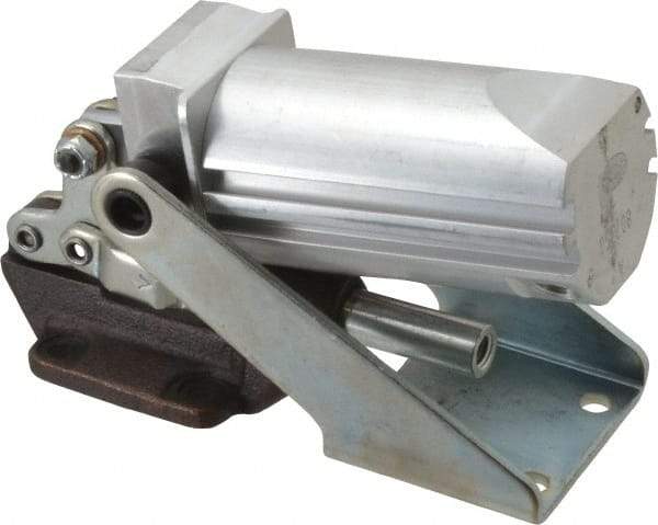 De-Sta-Co - 600 Lb Capacity, 3/4" Plunger Travel, 5/16-18 x 5/16" Plunger, 1/8 NPT Port, 3,015 N at 5 Bar, Air Power Straight Line Action Clamp - 1.09" Centerline Height, 9.86" Overall Closed Length x 2.93" Overall Closed Height, 64 Max psig, 14 to 194°F - Eagle Tool & Supply