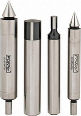 Fowler - 3/8 Inch Shank Diameter, 0.0002 Inch Accuracy, Double, Single End, Edge Finder Set - 0.5 Inch Head Diameter, Conical, Cylindrical Head Type, Includes 4 Attachments, Wooden Case, 4 Pieces - Eagle Tool & Supply