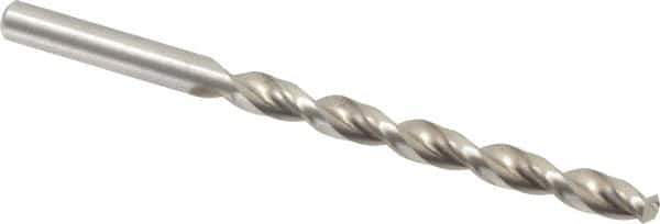 Chicago-Latrobe - Letter E (1/4) 135° High Speed Steel Jobber Drill - Bright Finish, Right Hand Cut, Parabolic Flute, Straight Shank, 4" OAL, Notched Point - Eagle Tool & Supply
