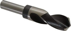 Hertel - 1-3/16" Drill, 118° Point, High Speed Steel Silver Deming & Reduced Shank Drill Bit - Oxide Finish, 6" OAL, Straight Shank, 3" Flute Length - Eagle Tool & Supply