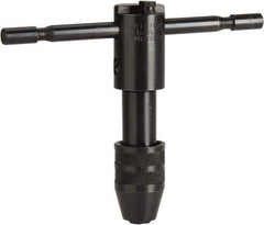 Cle-Line - #12 to 1/2" Tap Capacity, T Handle Tap Wrench - 5" Overall Length, Ratcheting - Eagle Tool & Supply