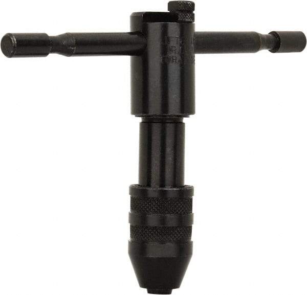 Cle-Line - #0 to 1/4" Tap Capacity, T Handle Tap Wrench - 3-3/4" Overall Length, Ratcheting - Eagle Tool & Supply