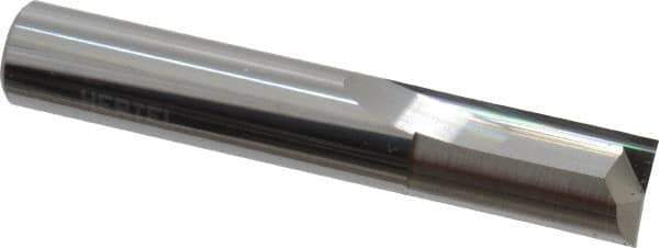 Hertel - 1/2", 1" LOC, 1/2" Shank Diam, 3" OAL, 2 Flute, Solid Carbide Square End Mill - Uncoated, Straight Flute, Centercutting - Eagle Tool & Supply