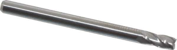 Hertel - 3mm, 6mm LOC, 3mm Shank Diam, 38mm OAL, 4 Flute, Solid Carbide Square End Mill - Single End, Uncoated, 30° Helix, Centercutting, Right Hand Cut - Eagle Tool & Supply