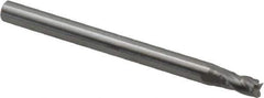 Hertel - 2.5mm, 5mm LOC, 3mm Shank Diam, 39mm OAL, 4 Flute, Solid Carbide Square End Mill - Single End, Uncoated, 30° Helix, Centercutting, Right Hand Cut - Eagle Tool & Supply