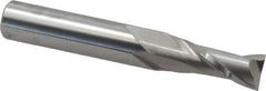 Hertel - 11/32", 7/8" LOC, 3/8" Shank Diam, 2-1/2" OAL, 2 Flute, Solid Carbide Square End Mill - Single End, Uncoated, 30° Helix, Centercutting, Right Hand Cut, Right Hand Flute - Eagle Tool & Supply