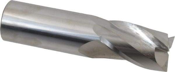 Hertel - 1", 1-1/2" LOC, 1" Shank Diam, 4" OAL, 3 Flute, Solid Carbide Square End Mill - Single End, Uncoated, 30° Helix, Centercutting, Right Hand Cut - Eagle Tool & Supply
