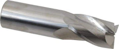 Hertel - 1", 1-1/2" LOC, 1" Shank Diam, 4" OAL, 3 Flute, Solid Carbide Square End Mill - Single End, Uncoated, 30° Helix, Centercutting, Right Hand Cut - Eagle Tool & Supply