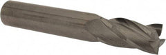 Hertel - 9/16", 1-1/8" LOC, 9/16" Shank Diam, 3-1/2" OAL, 4 Flute, Solid Carbide Square End Mill - Single End, Uncoated, Spiral Flute, 30° Helix, Centercutting, Right Hand Cut, Right Hand Flute - Eagle Tool & Supply