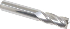 Hertel - 7/16", 1" LOC, 7/16" Shank Diam, 2-3/4" OAL, 4 Flute, Solid Carbide Square End Mill - Single End, Uncoated, Spiral Flute, 30° Helix, Centercutting, Right Hand Cut, Right Hand Flute - Eagle Tool & Supply