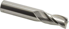 Hertel - 11/16", 1-3/8" LOC, 3/4" Shank Diam, 4" OAL, 3 Flute, Solid Carbide Square End Mill - Single End, Uncoated, 30° Helix, Centercutting, Right Hand Cut - Eagle Tool & Supply