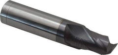 Hertel - 5/8", 3/4" LOC, 5/8" Shank Diam, 3" OAL, 2 Flute, Solid Carbide Square End Mill - Single End, AlTiN Finish, 30° Helix, Centercutting, Right Hand Cut - Eagle Tool & Supply