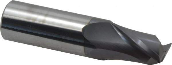 Hertel - 3/4", 1" LOC, 3/4" Shank Diam, 3" OAL, 2 Flute, Solid Carbide Square End Mill - Single End, AlTiN Finish, 30° Helix, Centercutting, Right Hand Cut - Eagle Tool & Supply