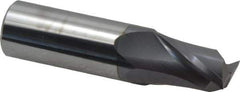 Hertel - 3/4", 1" LOC, 3/4" Shank Diam, 3" OAL, 2 Flute, Solid Carbide Square End Mill - Single End, AlTiN Finish, 30° Helix, Centercutting, Right Hand Cut - Eagle Tool & Supply