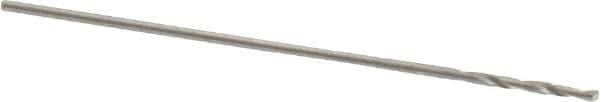 Hertel - 0.48mm 118° High Speed Steel Jobber Drill - Bright Finish, Spiral Flute, Straight Shank, 22mm OAL, Standard Point - Eagle Tool & Supply