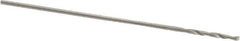 Hertel - 0.48mm 118° High Speed Steel Jobber Drill - Bright Finish, Spiral Flute, Straight Shank, 22mm OAL, Standard Point - Eagle Tool & Supply