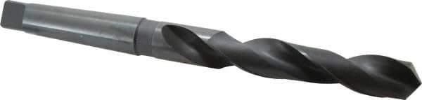 Hertel - 1-7/32", 4MT 118° Point High Speed Steel Taper Shank Drill Bit - Oxide Finish, 7-1/2" Flute Length, 13-1/8" OAL - Eagle Tool & Supply
