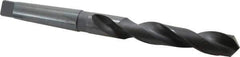 Hertel - 1-7/32", 4MT 118° Point High Speed Steel Taper Shank Drill Bit - Oxide Finish, 7-1/2" Flute Length, 13-1/8" OAL - Eagle Tool & Supply