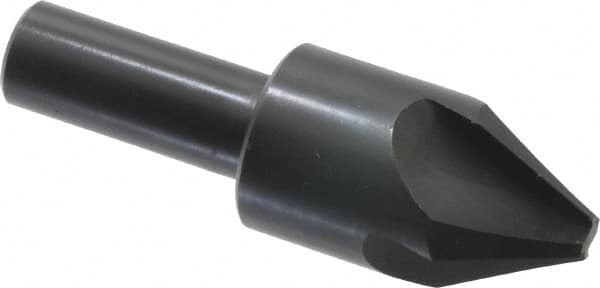 Hertel - 7/8" Head Diam, 1/2" Shank Diam, 4 Flute 60° High Speed Steel Countersink - Eagle Tool & Supply