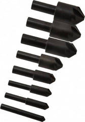 Hertel - 8 Piece, 1/4 to 1" Head Diam, 90° Included Angle, Countersink Set - Eagle Tool & Supply