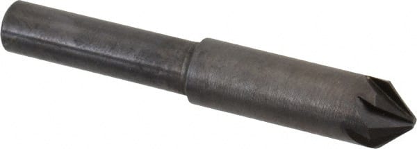Hertel - 5/16" Head Diam, 1/4" Shank Diam, 6 Flute 82° High Speed Steel Countersink - Eagle Tool & Supply