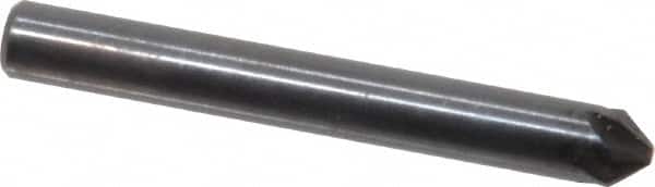 Hertel - 3/16" Head Diam, 3/16" Shank Diam, 6 Flute 82° High Speed Steel Countersink - Eagle Tool & Supply