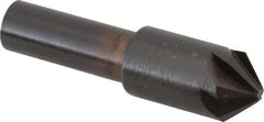 Hertel - 1/2" Head Diam, 3/8" Shank Diam, 6 Flute 90° High Speed Steel Countersink - Eagle Tool & Supply