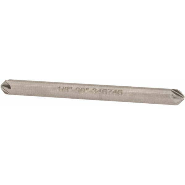 Hertel - 1/8" Head Diam, 1/8" Shank Diam, 6 Flute 90° High Speed Steel Countersink - Eagle Tool & Supply