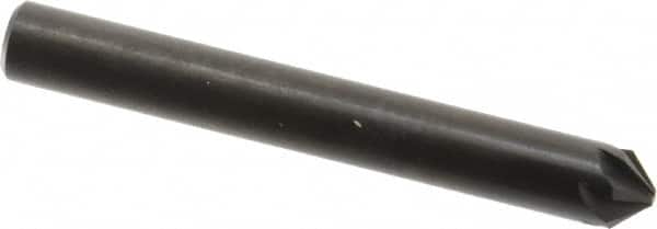 Hertel - 1/4" Head Diam, 1/4" Shank Diam, 6 Flute 90° High Speed Steel Countersink - Eagle Tool & Supply