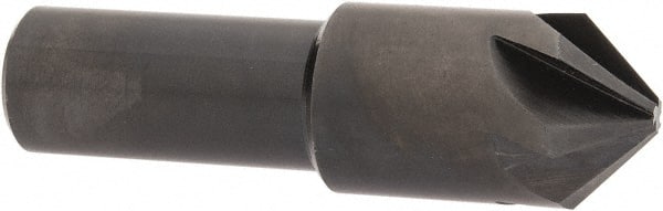 Hertel - 5/8" Head Diam, 1/2" Shank Diam, 6 Flute 90° High Speed Steel Countersink - Eagle Tool & Supply