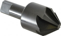 Hertel - 1-1/2" Head Diam, 3/4" Shank Diam, 6 Flute 82° High Speed Steel Countersink - Eagle Tool & Supply