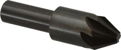 Hertel - 3/4" Head Diam, 1/2" Shank Diam, 6 Flute 60° High Speed Steel Countersink - Eagle Tool & Supply