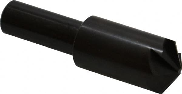 Hertel - 3/4" Head Diam, 1/2" Shank Diam, 6 Flute 120° High Speed Steel Countersink - Eagle Tool & Supply