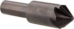 Hertel - 3/4" Head Diam, 1/2" Shank Diam, 6 Flute 82° High Speed Steel Countersink - 2-3/4" OAL, Straight Shank - Eagle Tool & Supply