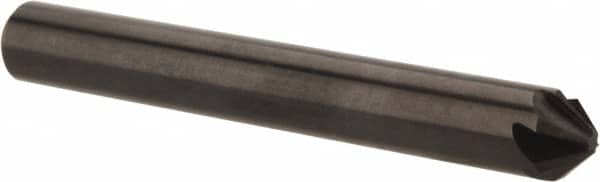 Hertel - 1/4" Head Diam, 1/4" Shank Diam, 6 Flute 82° High Speed Steel Countersink - Eagle Tool & Supply