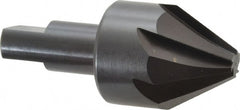 Hertel - 1-1/2" Head Diam, 3/4" Shank Diam, 6 Flute 60° High Speed Steel Countersink - Eagle Tool & Supply