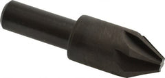 Hertel - 3/4" Head Diam, 1/2" Shank Diam, 6 Flute 60° High Speed Steel Countersink - Eagle Tool & Supply