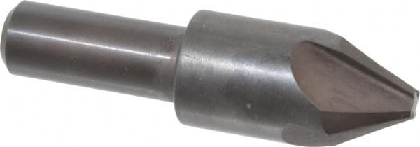 Hertel - 3/4" Head Diam, 1/2" Shank Diam, 4 Flute 60° High Speed Steel Countersink - Eagle Tool & Supply