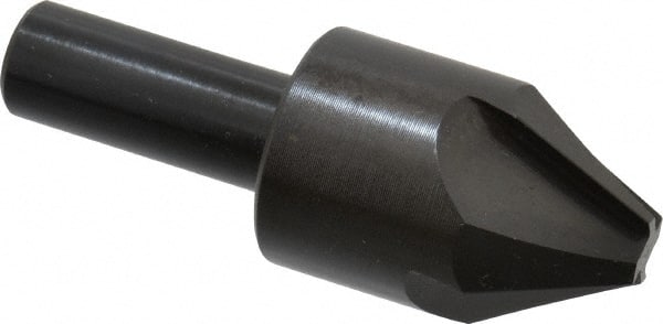 Hertel - 1" Head Diam, 1/2" Shank Diam, 4 Flute 60° High Speed Steel Countersink - Eagle Tool & Supply